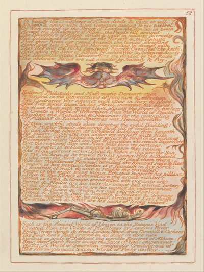 Jerusalem, Plate 58, In beauty the Daughters of Albion by William Blake